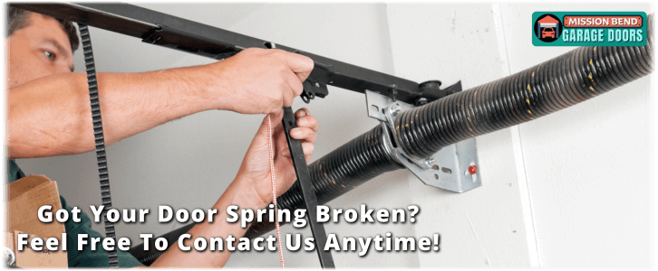 Broken Garage Door Spring Mission Bend TX